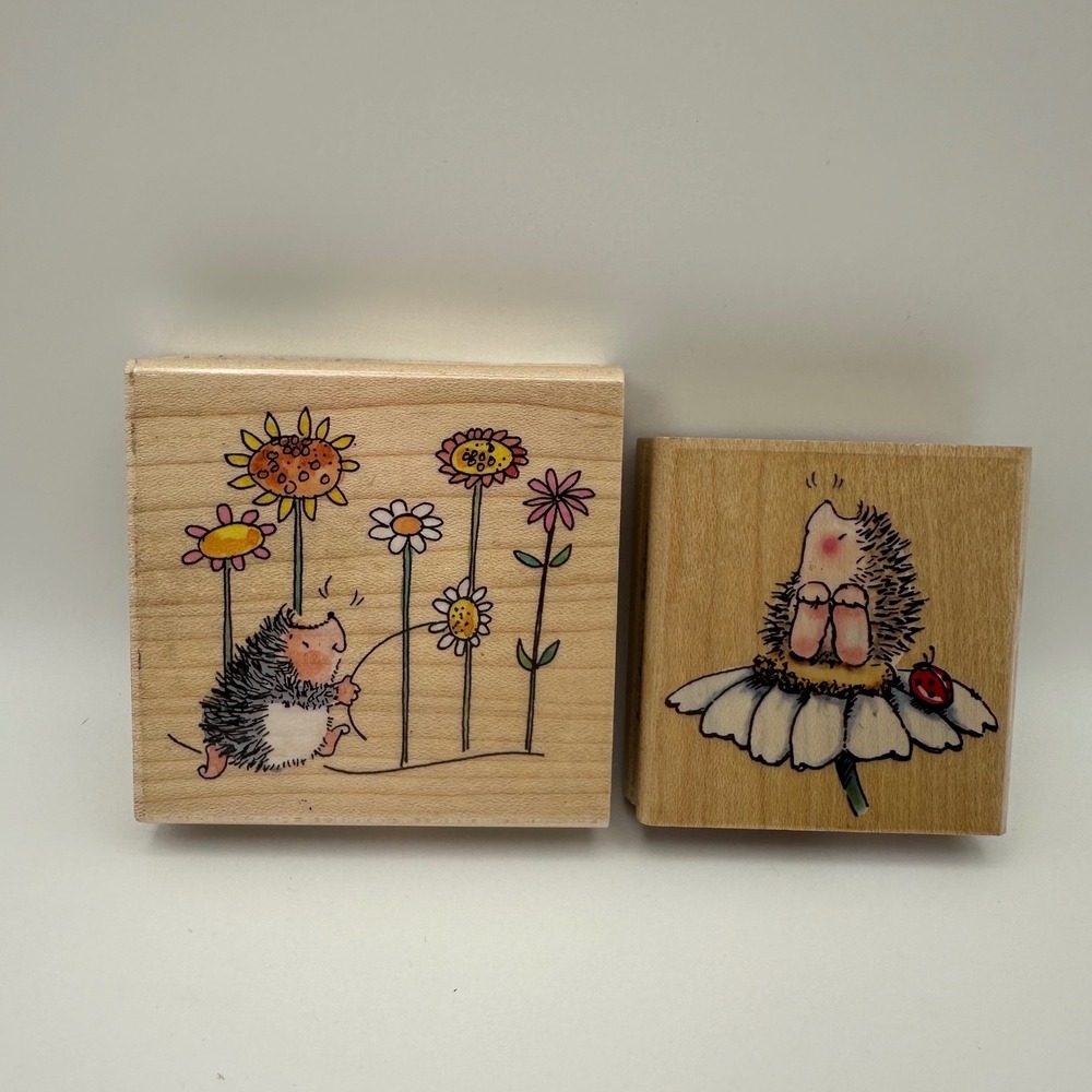 Penny Black Margaret Sherry Ladybug Hedgehog 1433E Sunshine 3205H Wood Stamp Lot
